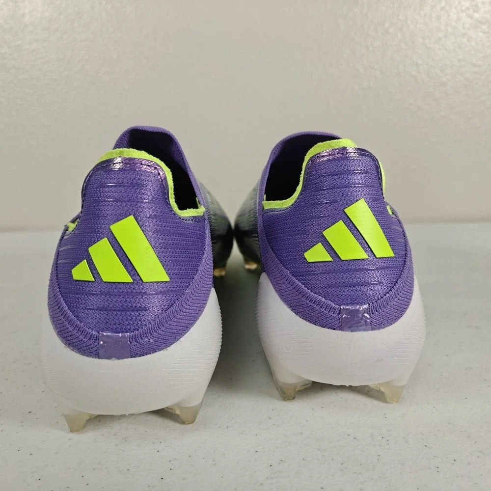 Adidas F50 Elite Laceless FG Soccer Cleats Men's Size 13 Purple Green JH7628